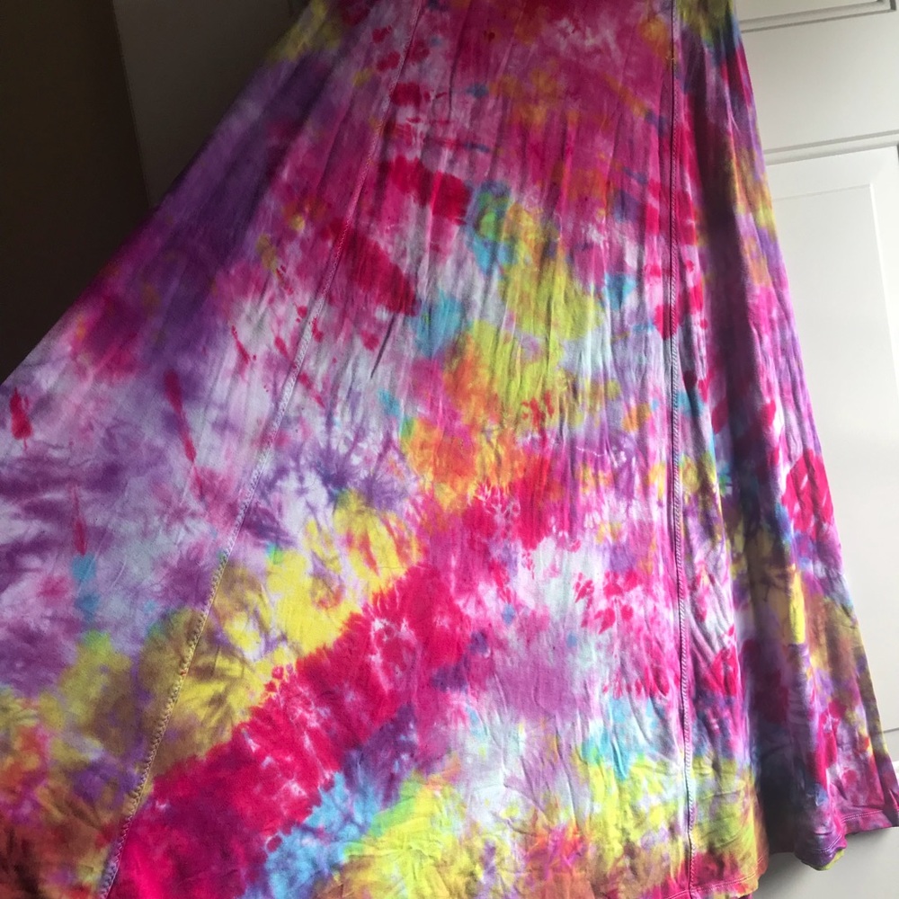 Tie dye maxi skirt